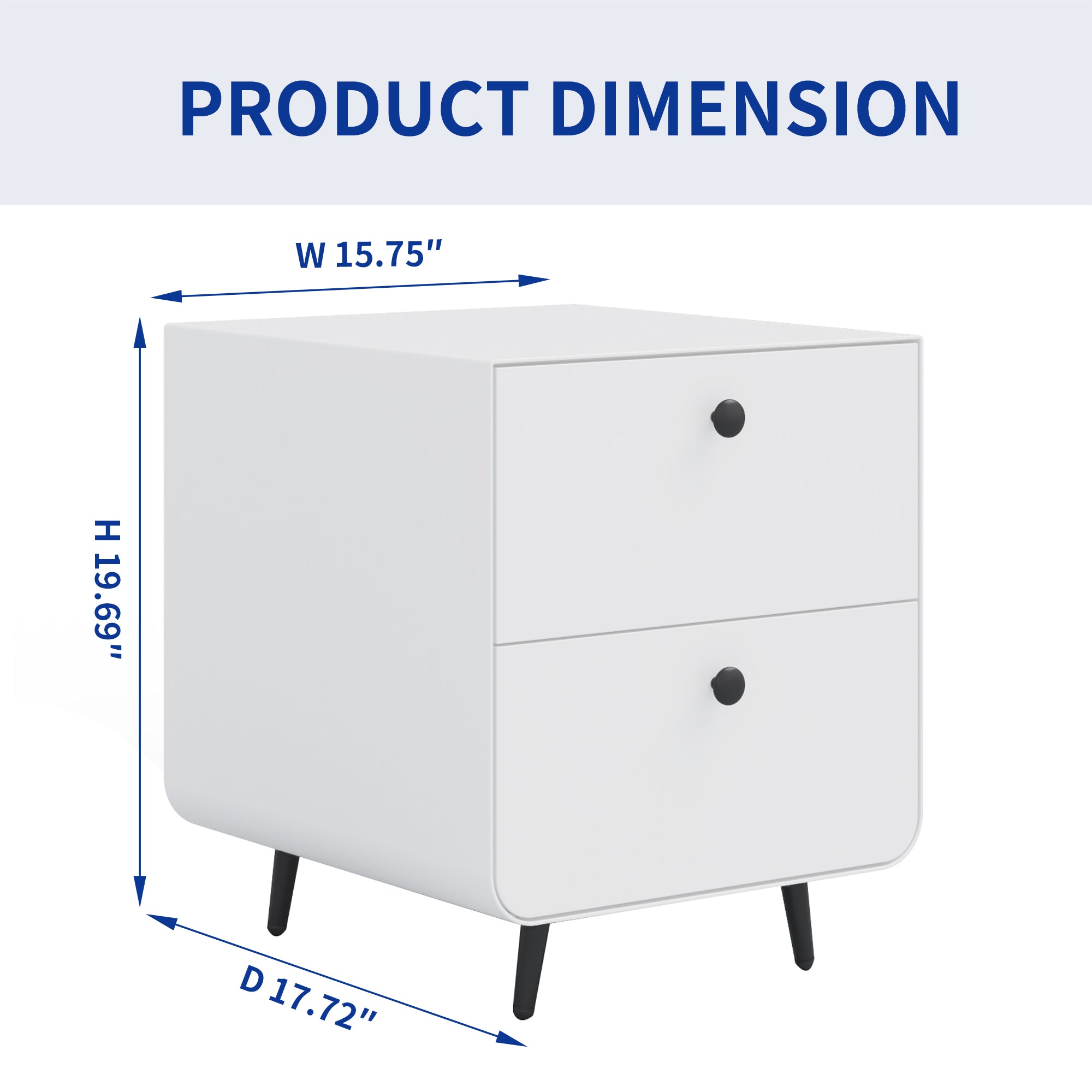 Contemporary Night Stand (White)