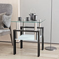 1-Piece Modern Tempered Glass Coffee Table (Black)