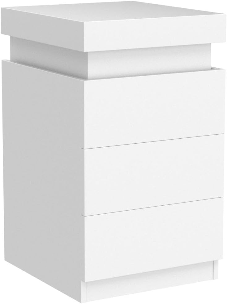 Modern Multi-Colour LED Night Table (White)