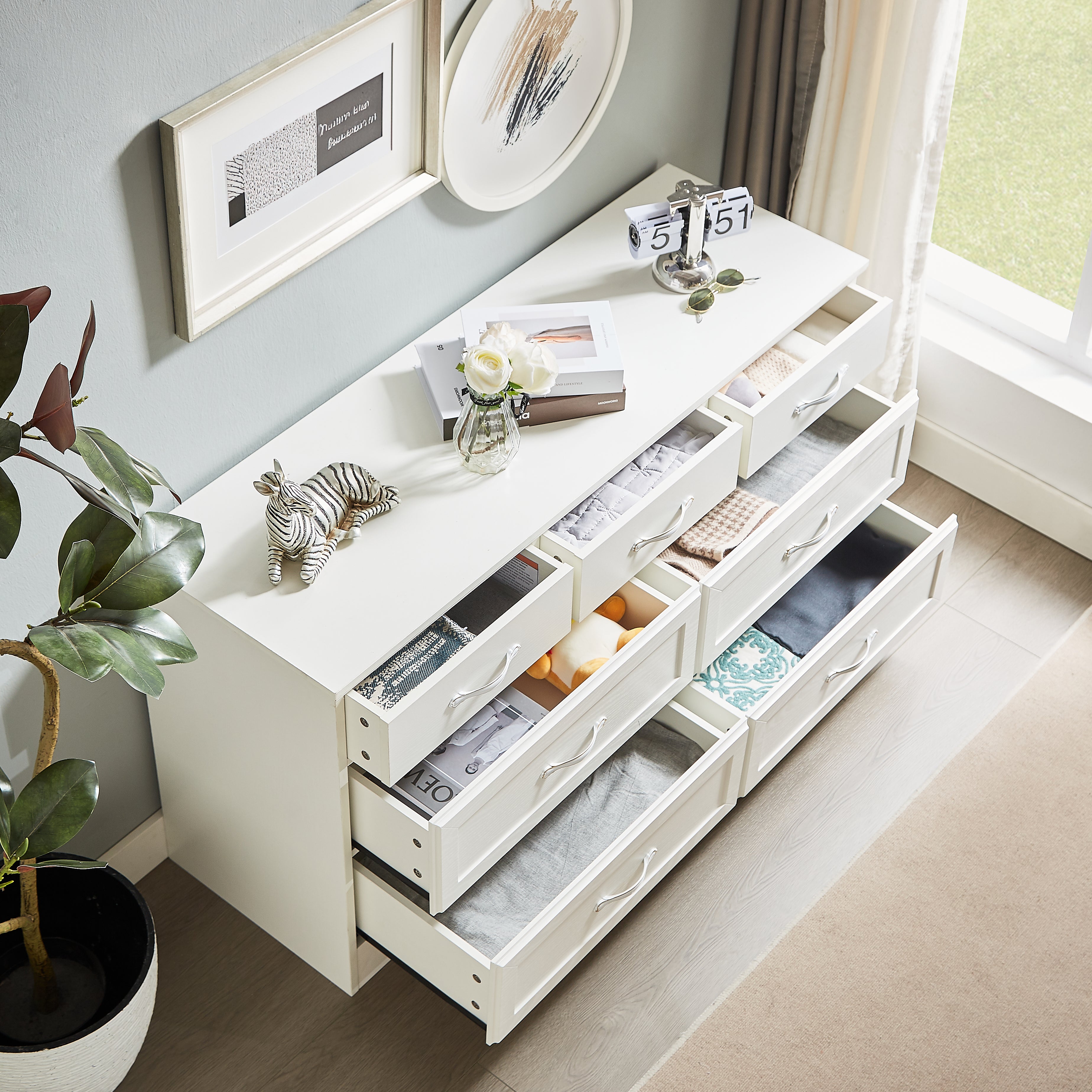 Chic 7 Drawers w/ Chest (White)