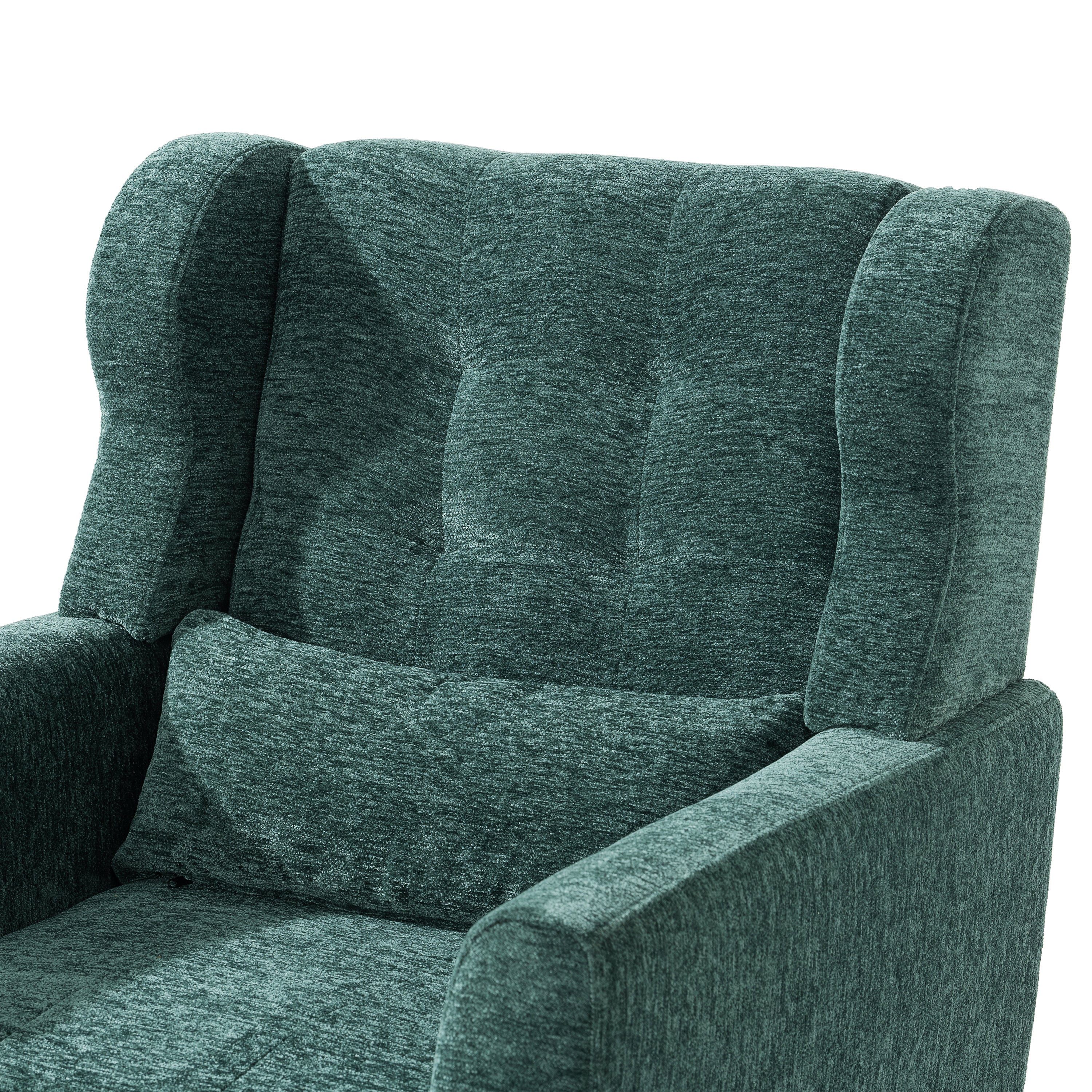 Modern Mid Century Accent Chair (Blackish Green)