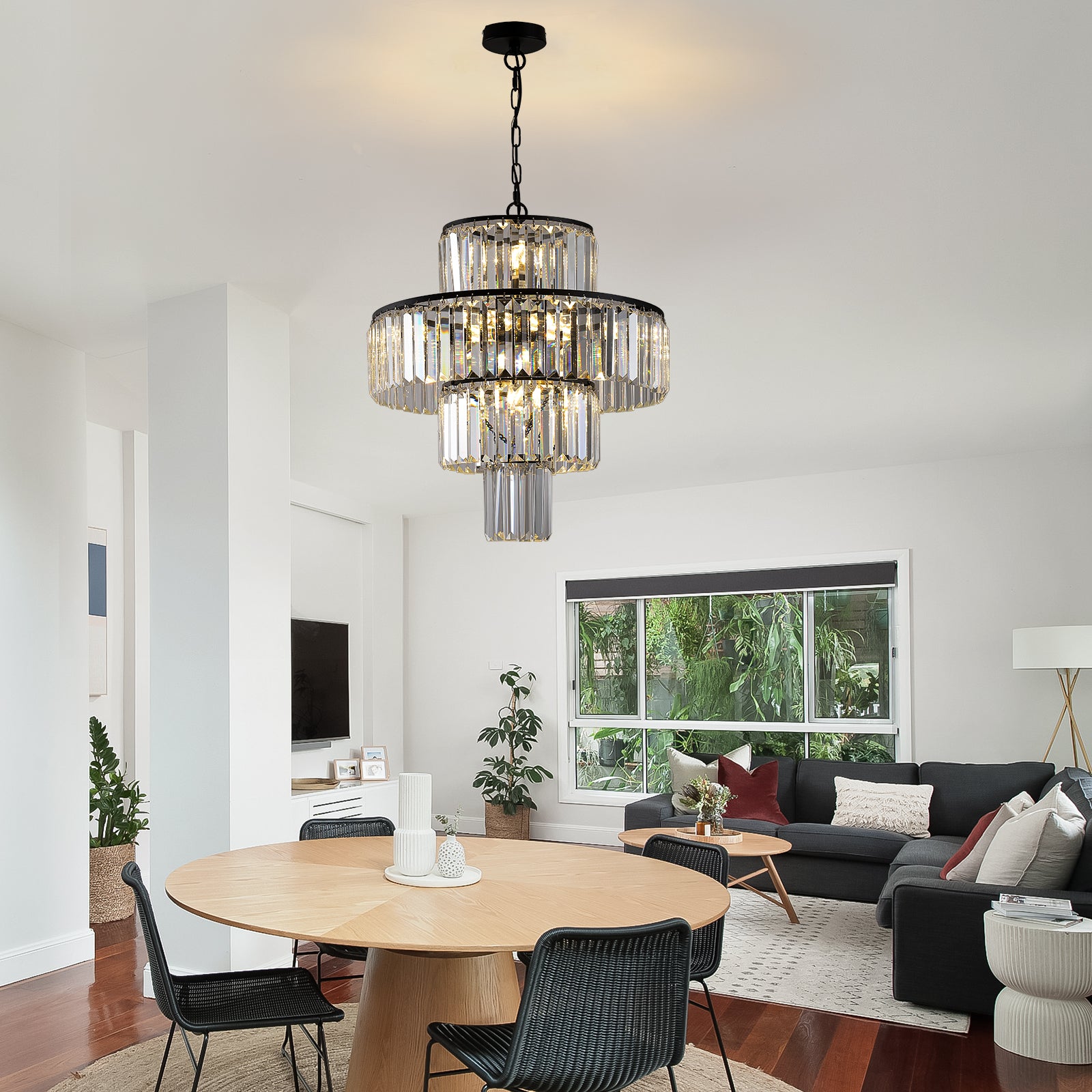 Luxury Crystal Chandelier (Black)