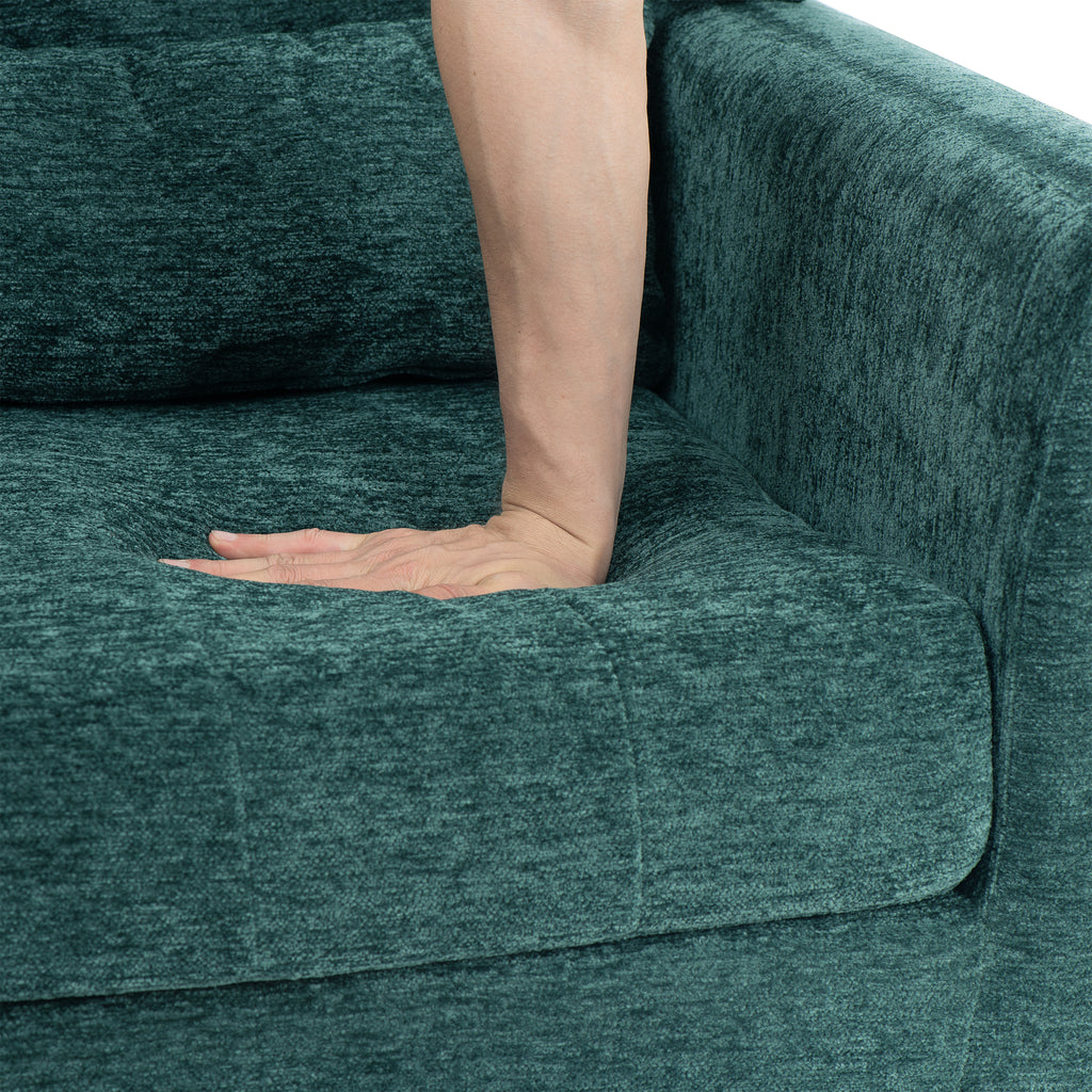 Modern Mid Century Accent Chair (Blackish Green)
