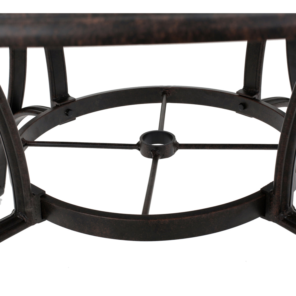 Outdoor Cast Aluminum Dining Table (Bronze)
