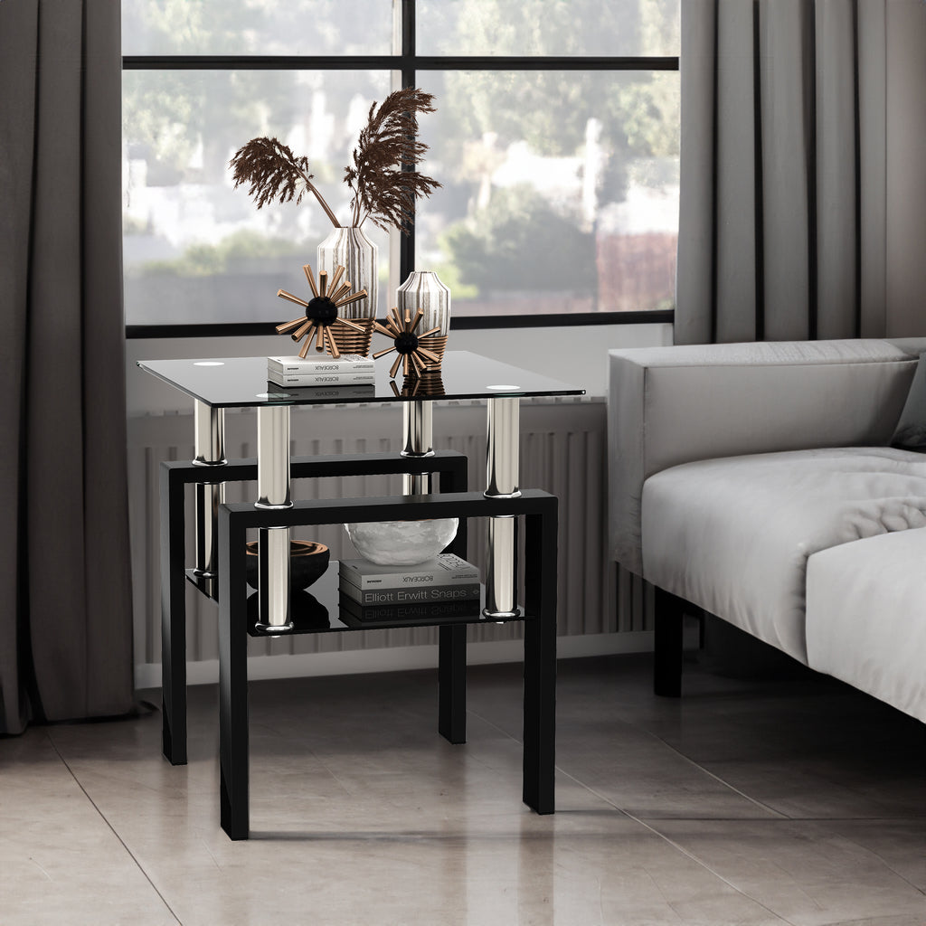 1-Piece Modern Tempered Glass Table