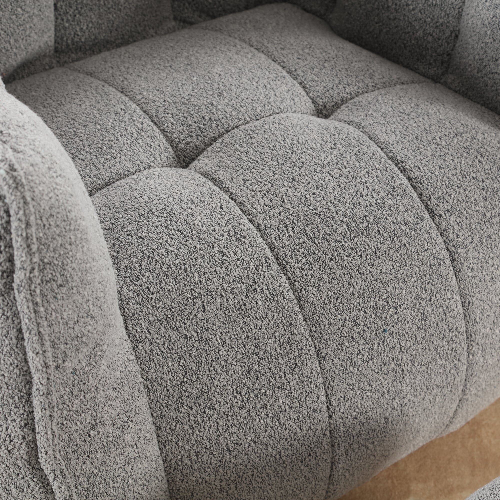 Plush Foam Lounger w/ Ottoman (Gray)
