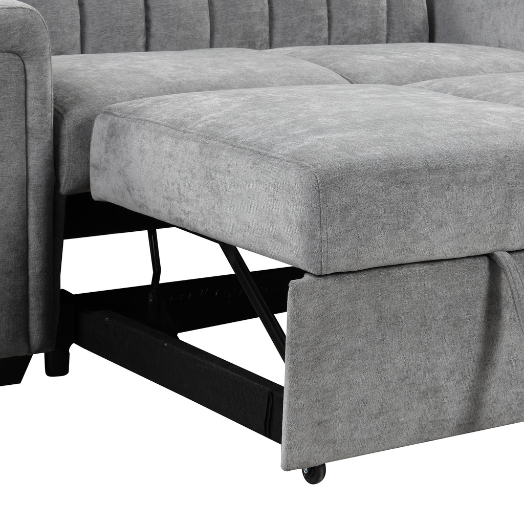 U_STYLE Convertible Sofa Bed (Gray)