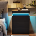 Modern Multi-Colour LED Night Table (Black)