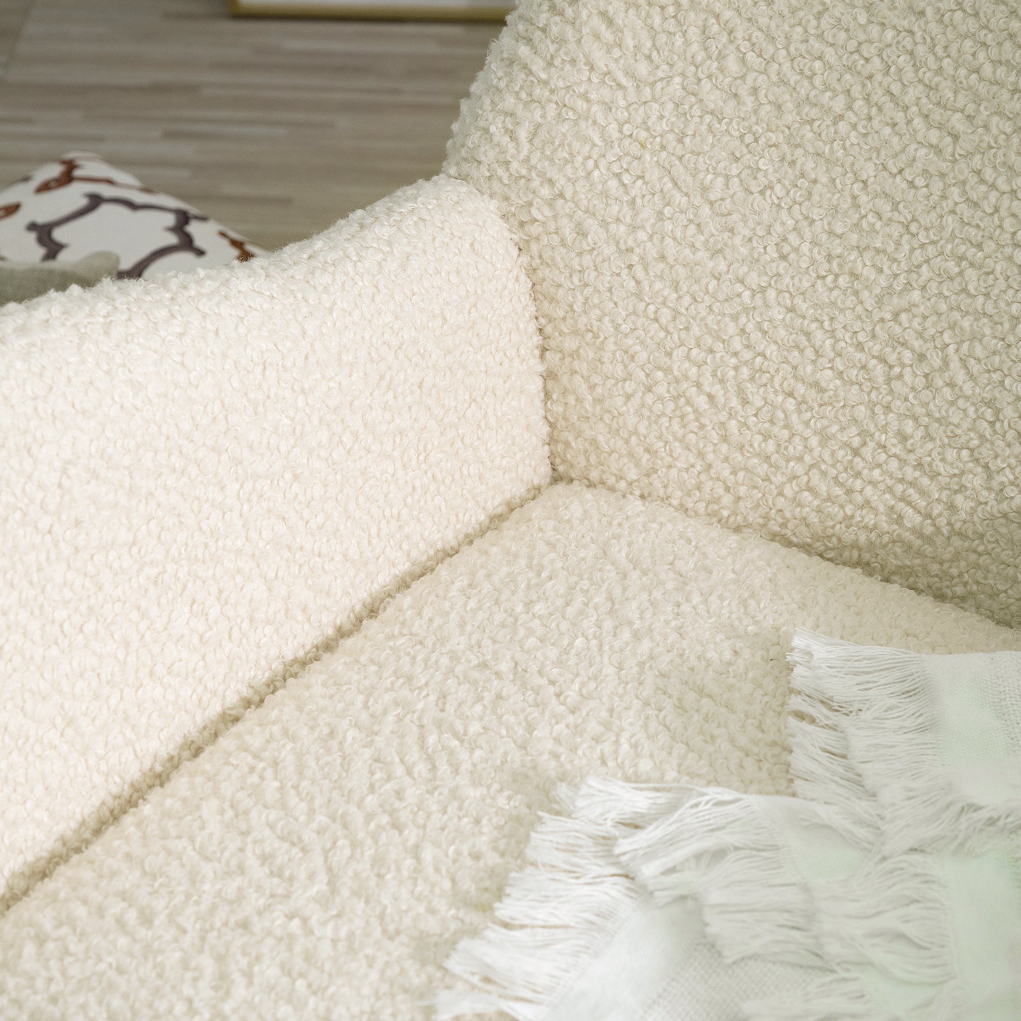 Cashmere Rocking Chair (Beige)