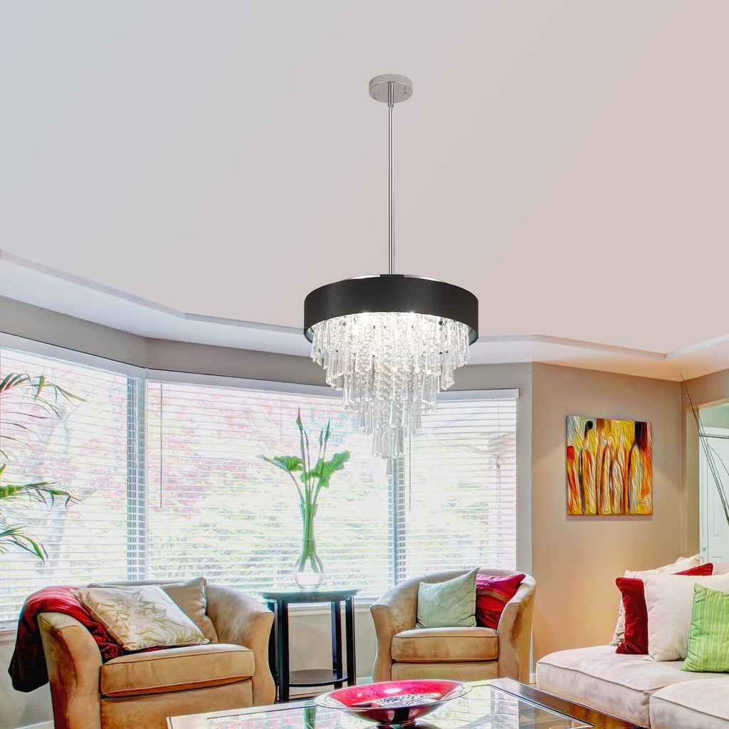 Three-Dimensional Octagonal Crystal Chandelier