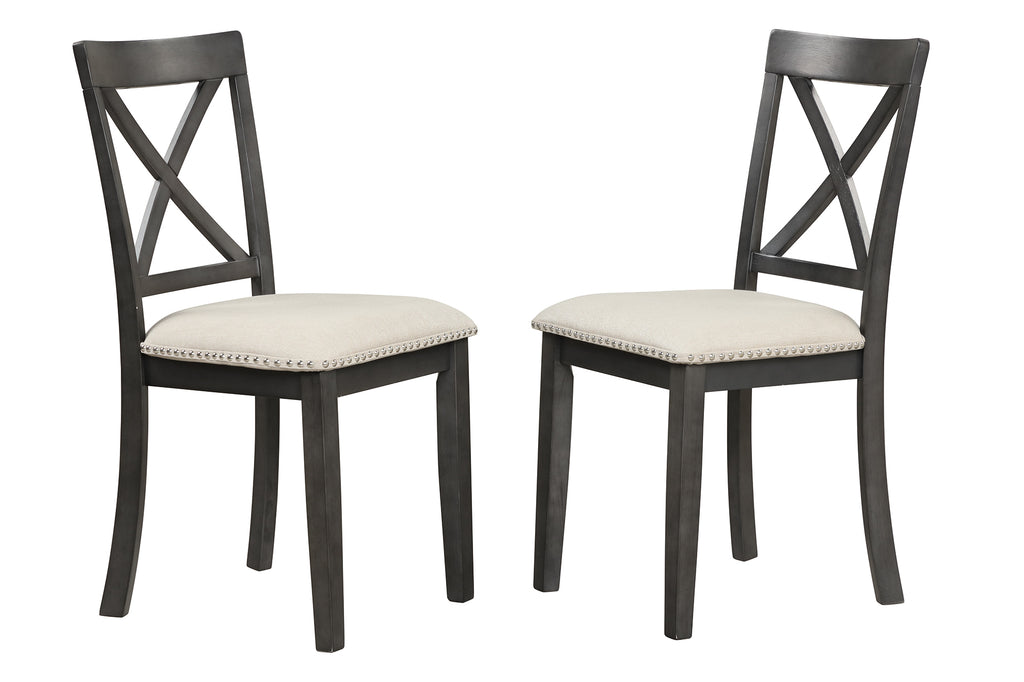 Orisfur 5 Piece Solid Wood Dining Table (Gray)
