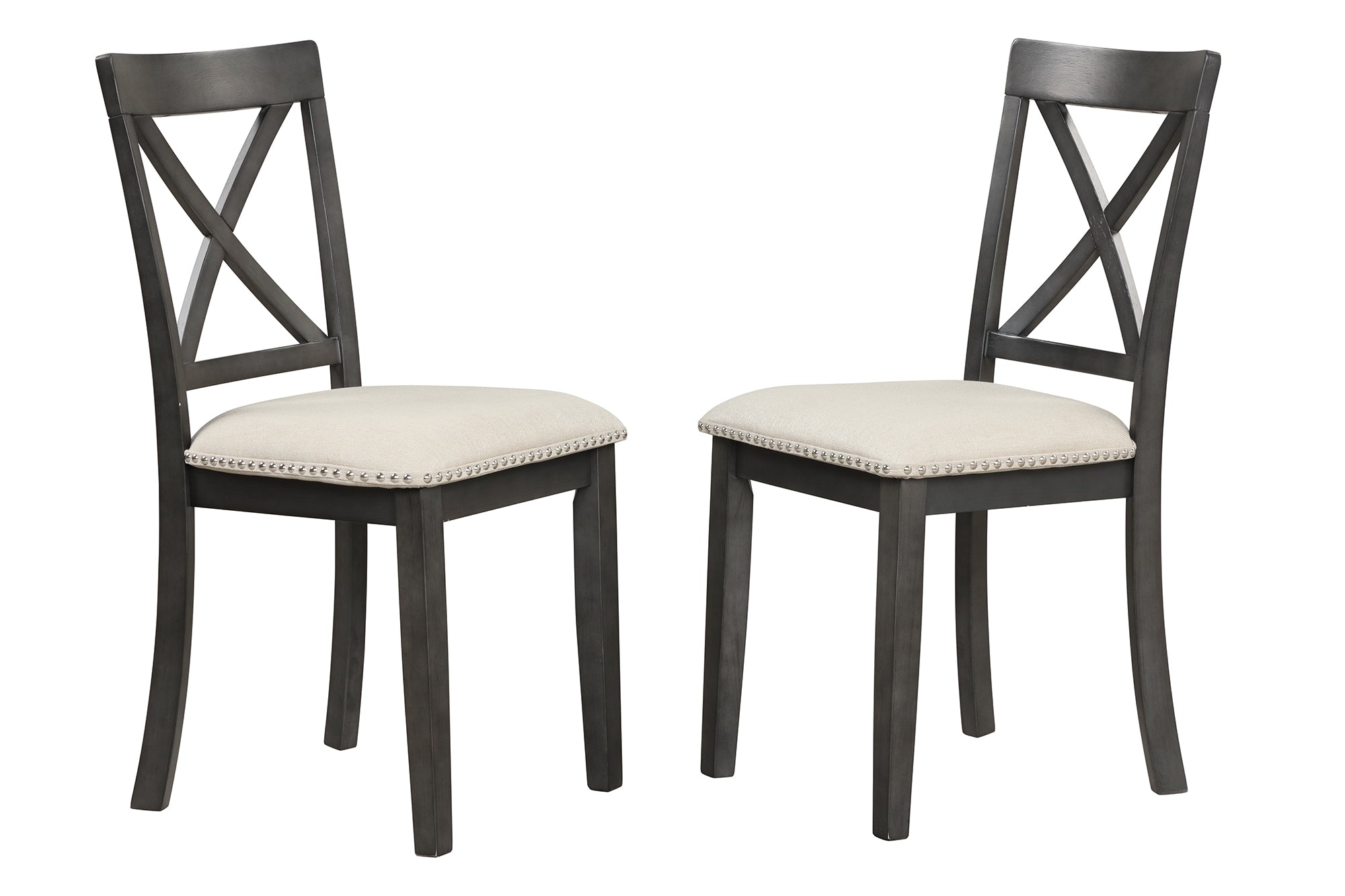 Orisfur 5 Piece Solid Wood Dining Table (Gray)