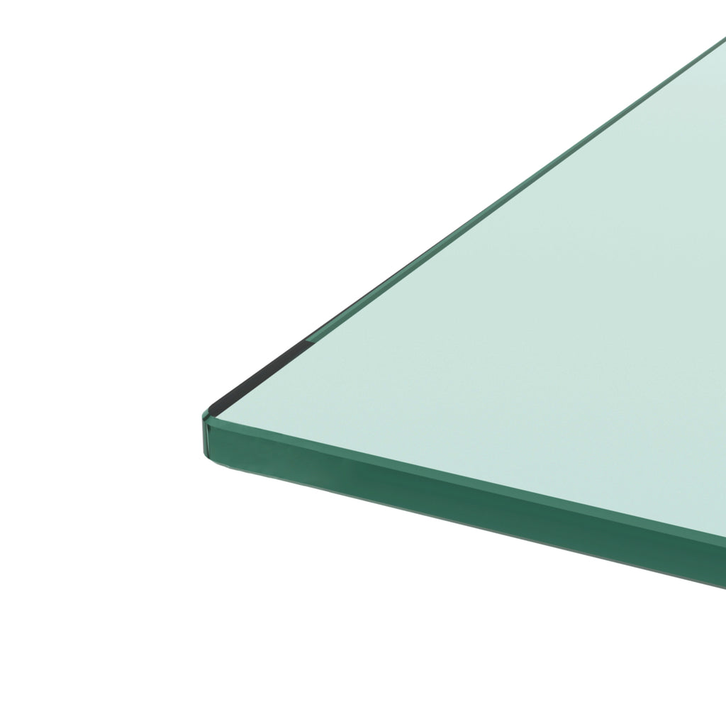 Modern 2-Layer Rectangle Glass Coffee Table (Walnut)