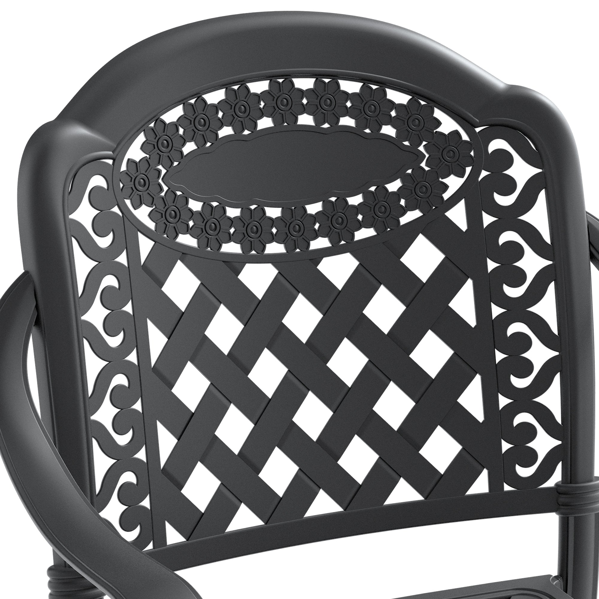 5-Piece Set Of Cast Aluminum Patio Furniture w/ Cushions