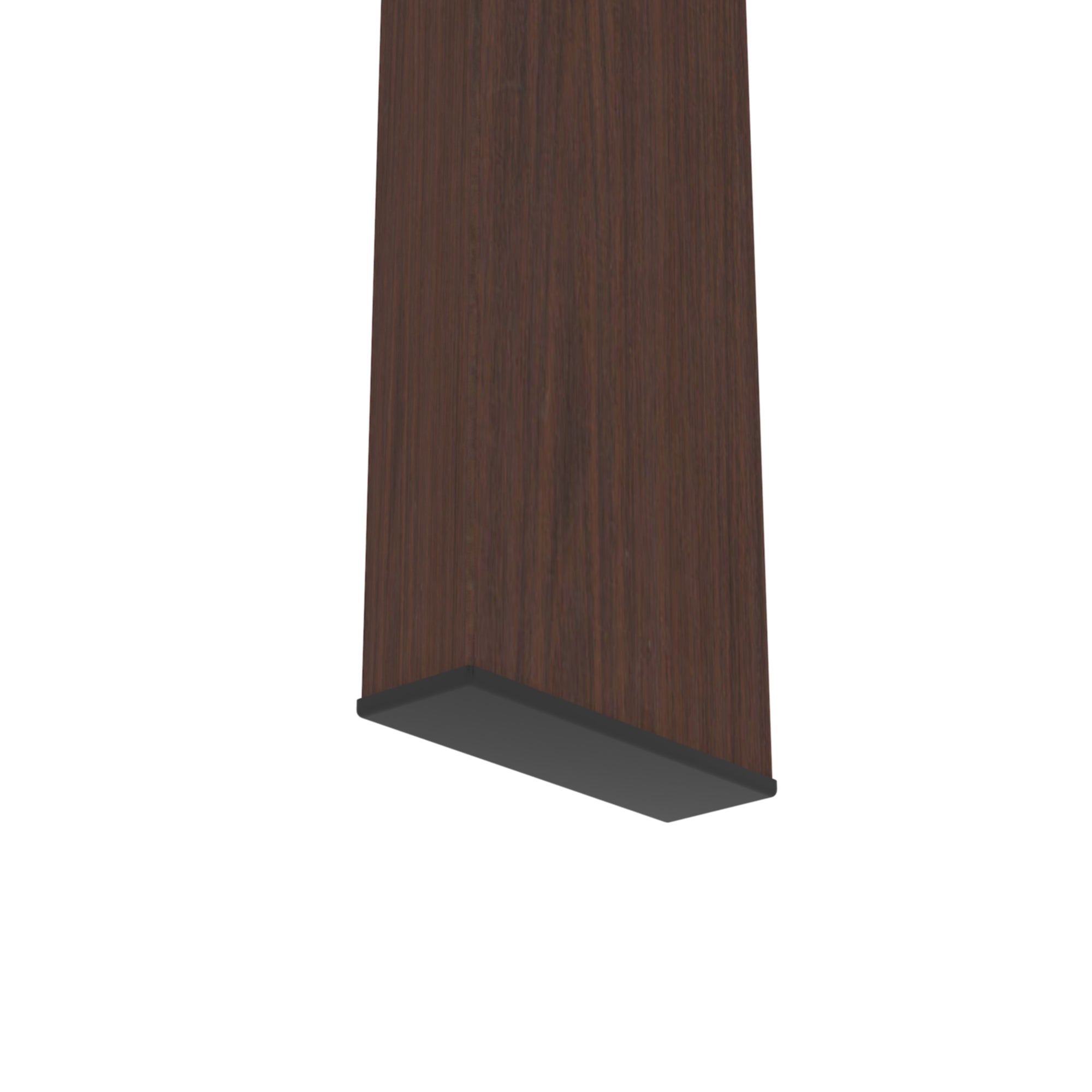 Modern 2-Layer Rectangle Glass Coffee Table (Walnut)
