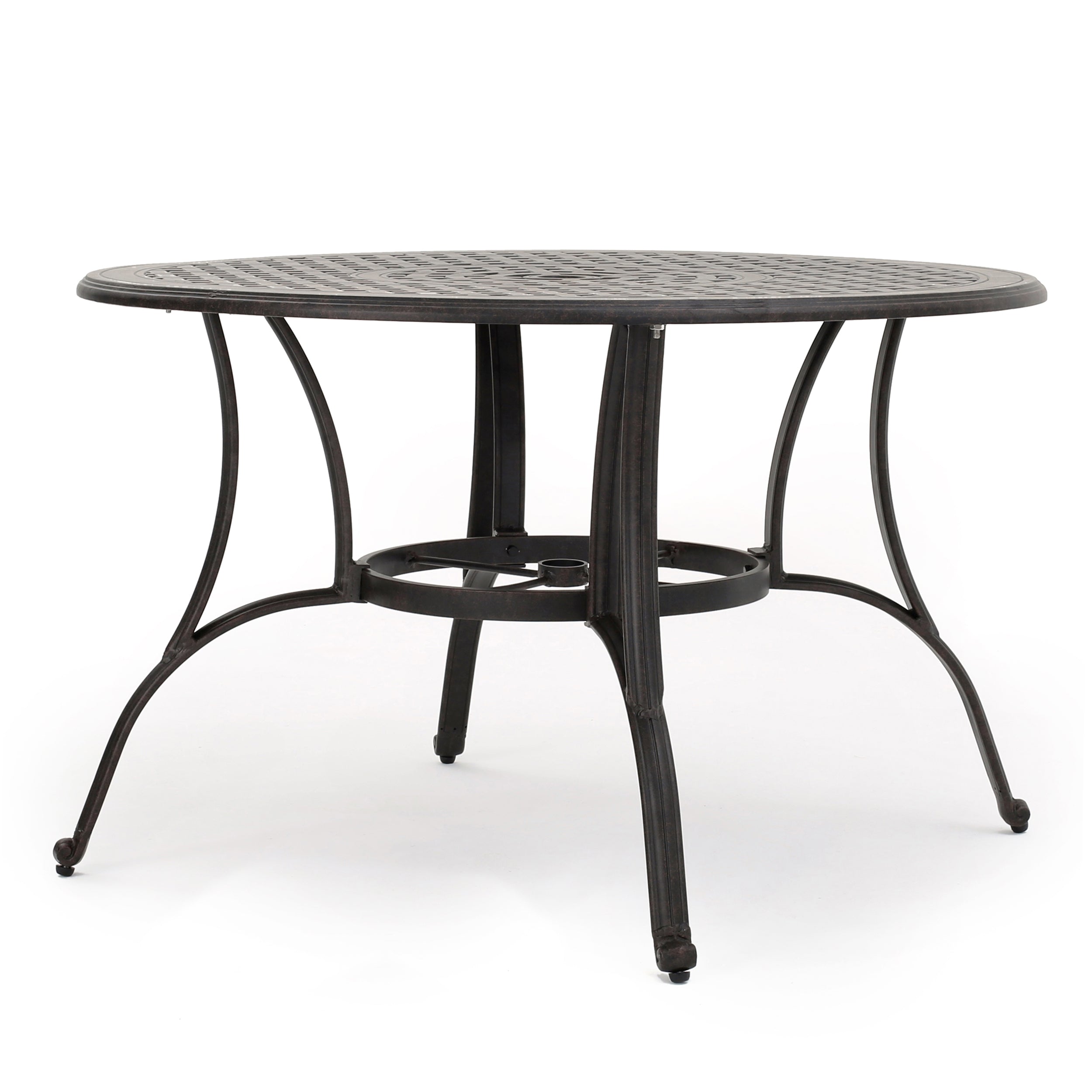Outdoor Cast Aluminum Dining Table (Bronze)