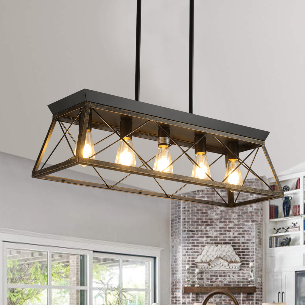 Meridian Forge Pendant - Brown (No Bulbs)