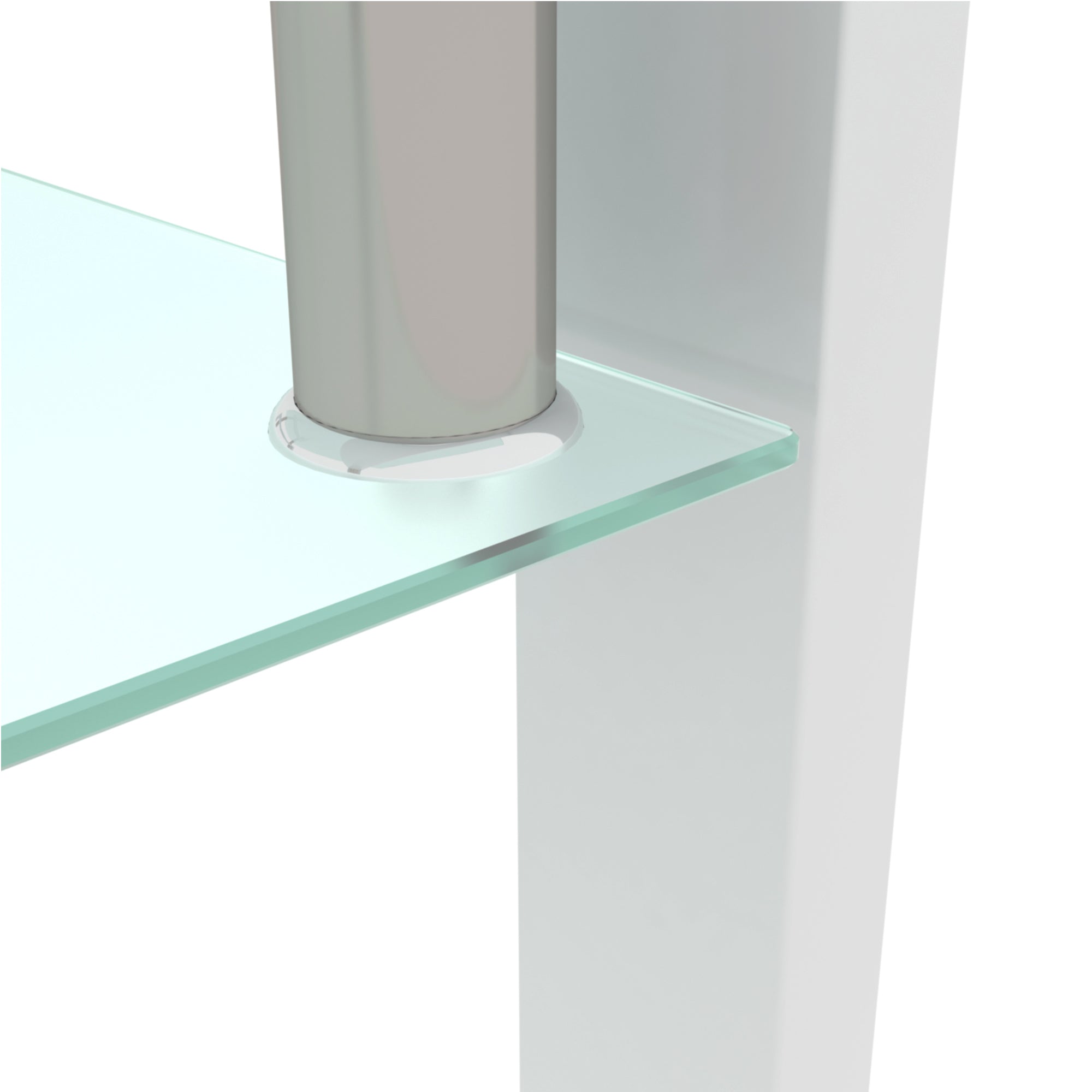 Modern Tempered Glass Center Table (White)