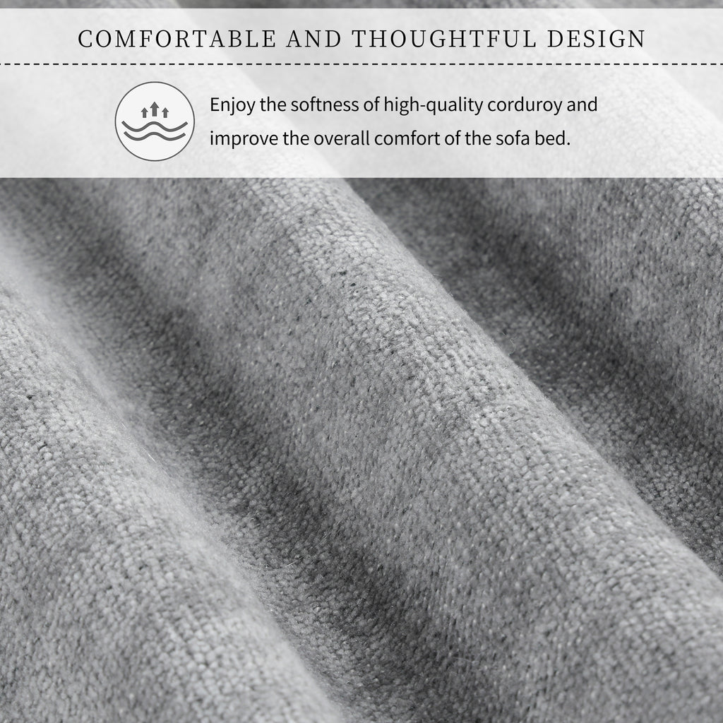 U_STYLE Convertible Sofa Bed (Gray)