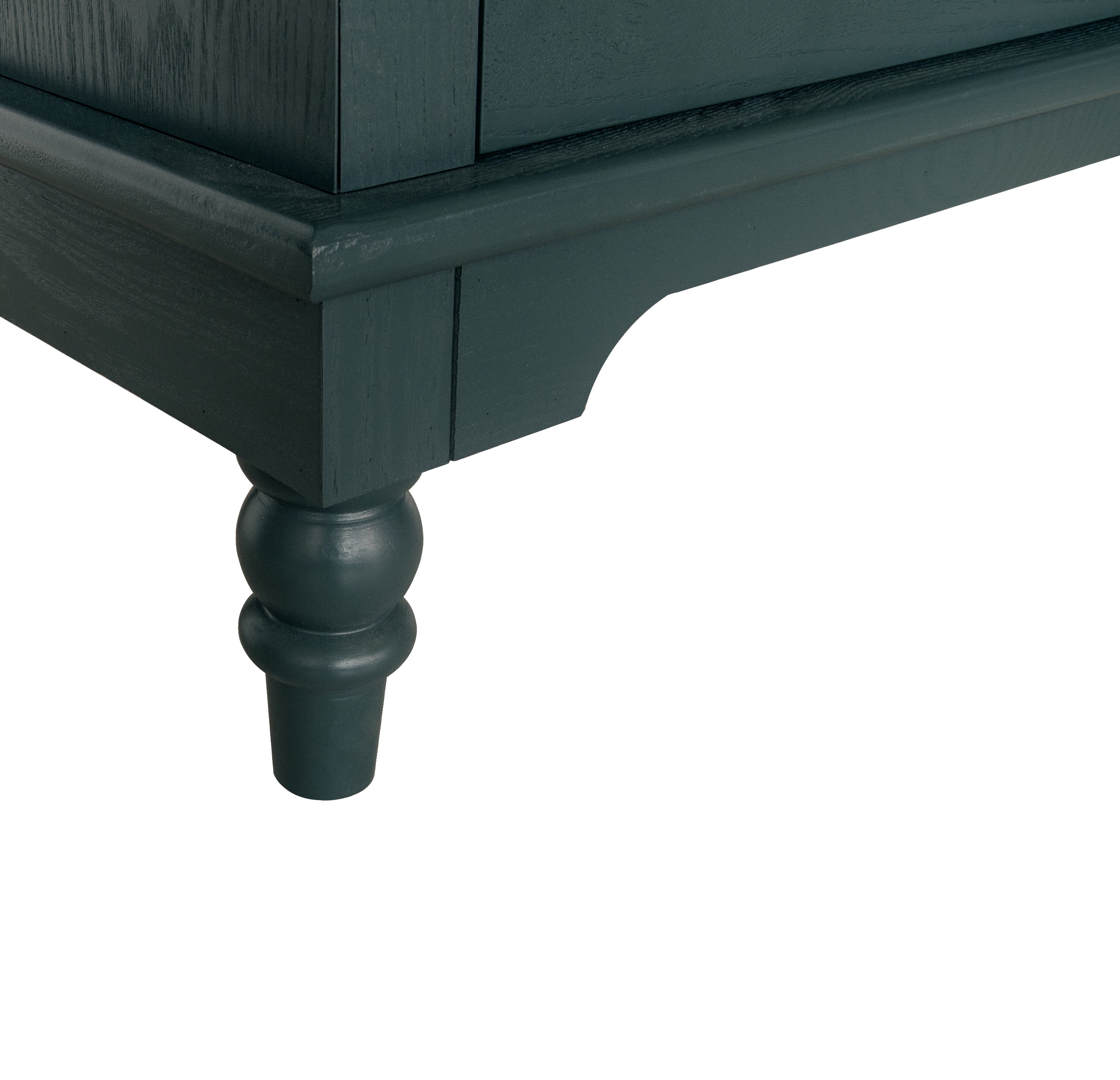 Hollow-Carved 3 Drawer Dresser Chest (Blackish Green)