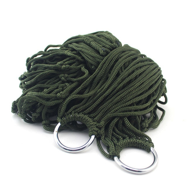 Single-Person Mesh Nylon Hammock