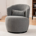 Plush Swivel Accent Chair (Gray)