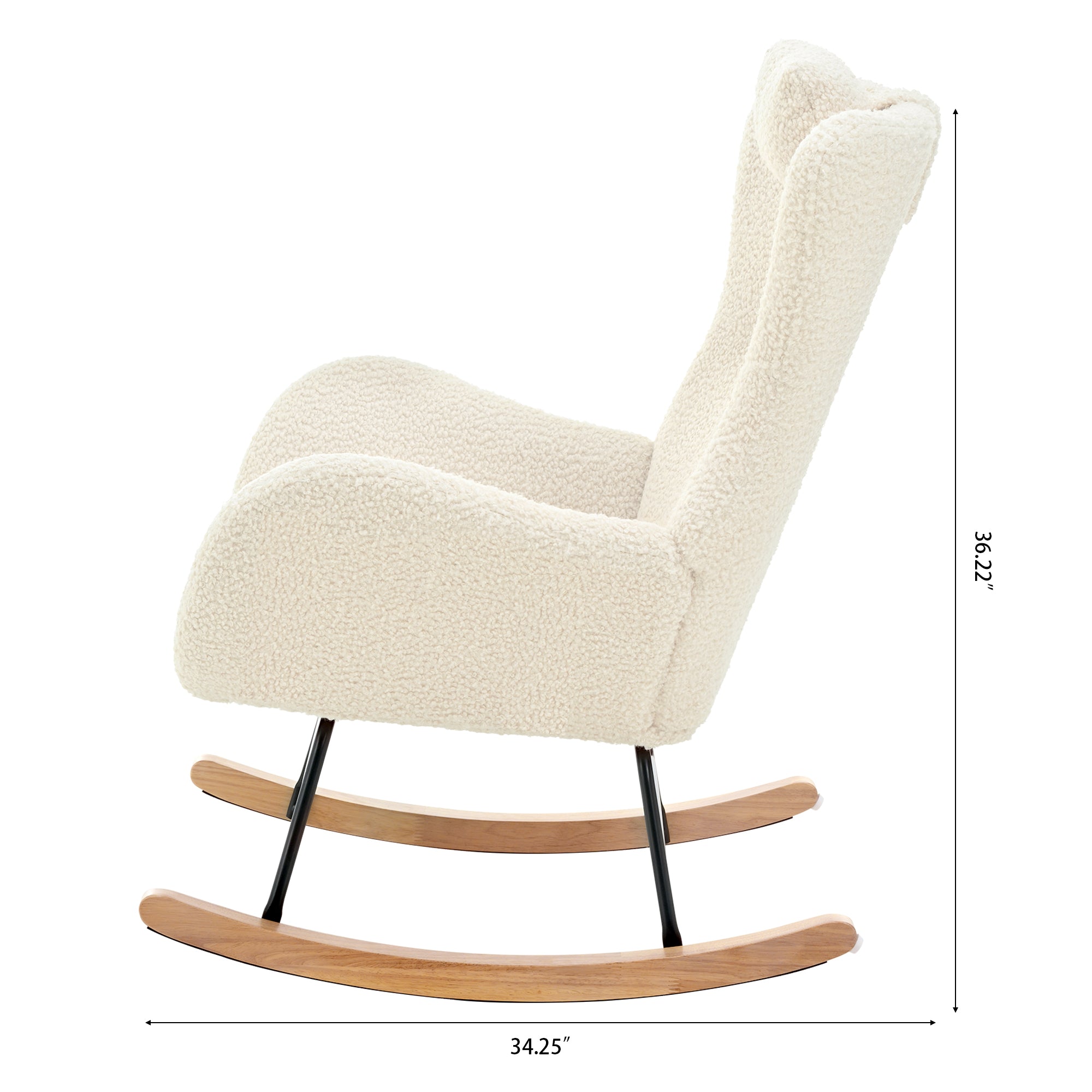 Cashmere Rocking Chair (Beige)