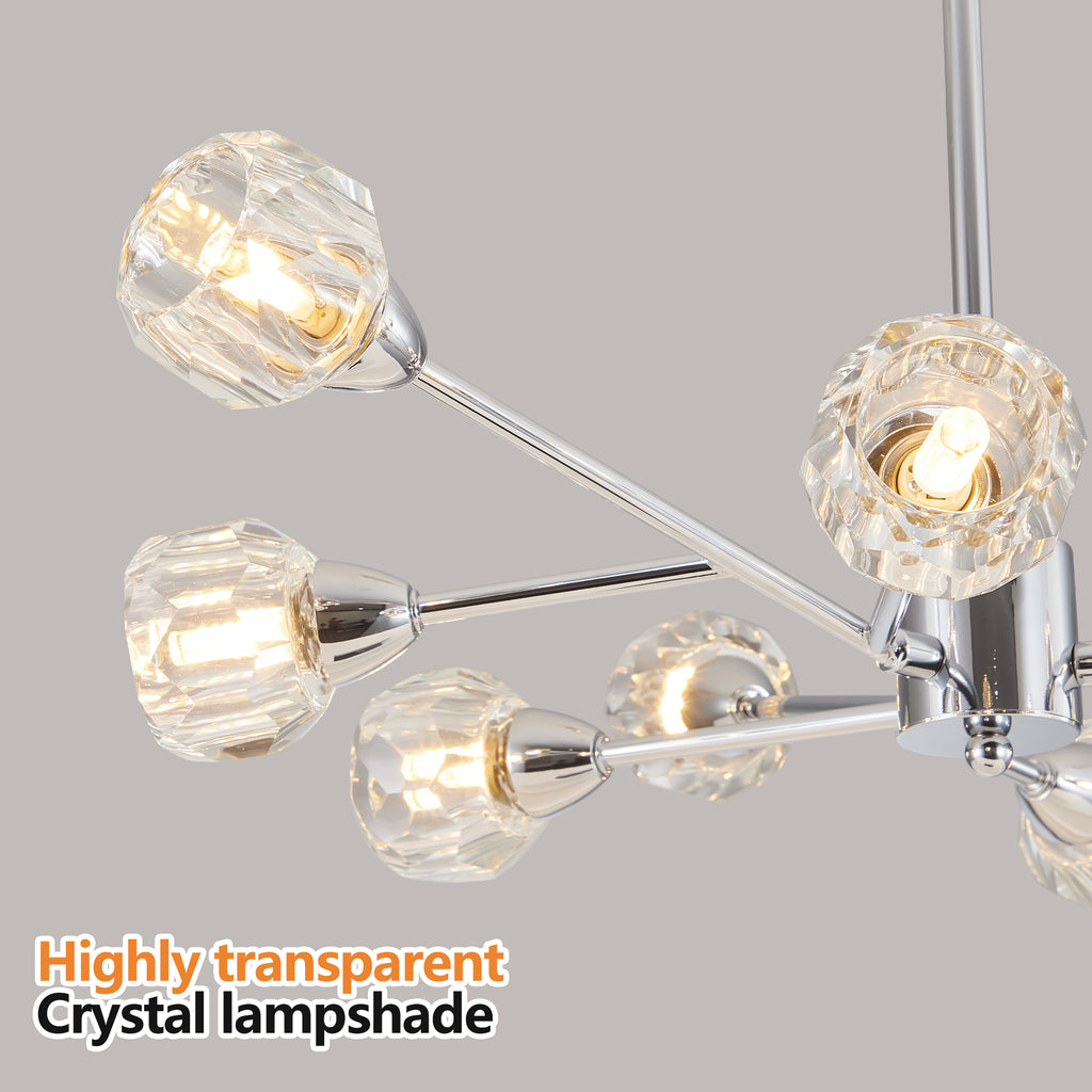 Crystal Chrome Chandelier