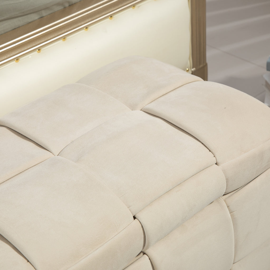 COOLMOR Ottoman chair w/ Storage (beige)