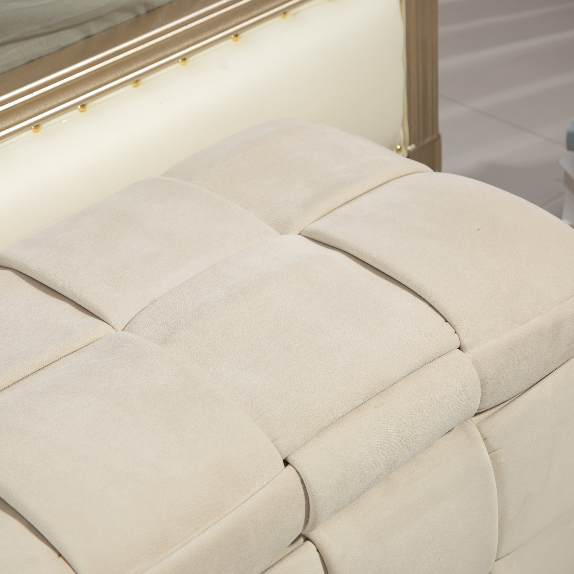 COOLMOR Ottoman chair w/ Storage (beige)