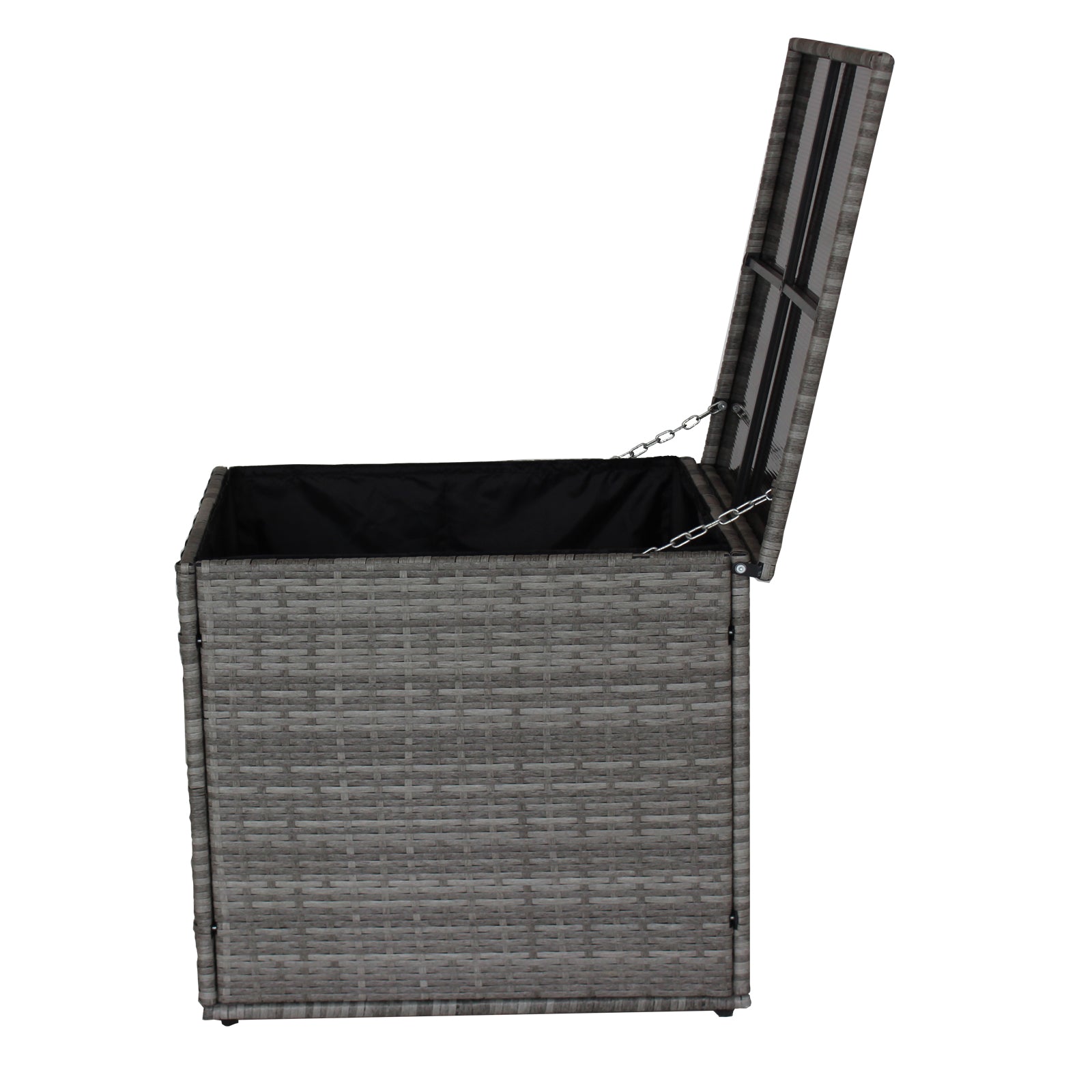 4 Piece Sectional, Wicker Rattan Outdoor Patio Furniture (Gray)
