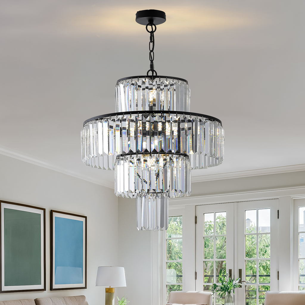 Luxury Crystal Chandelier (Black)
