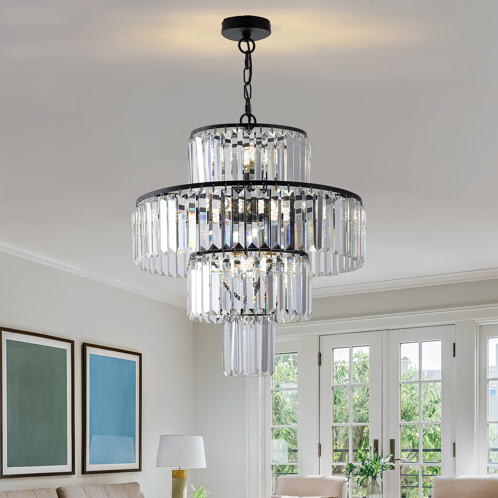 Luxury Crystal Chandelier (Black)