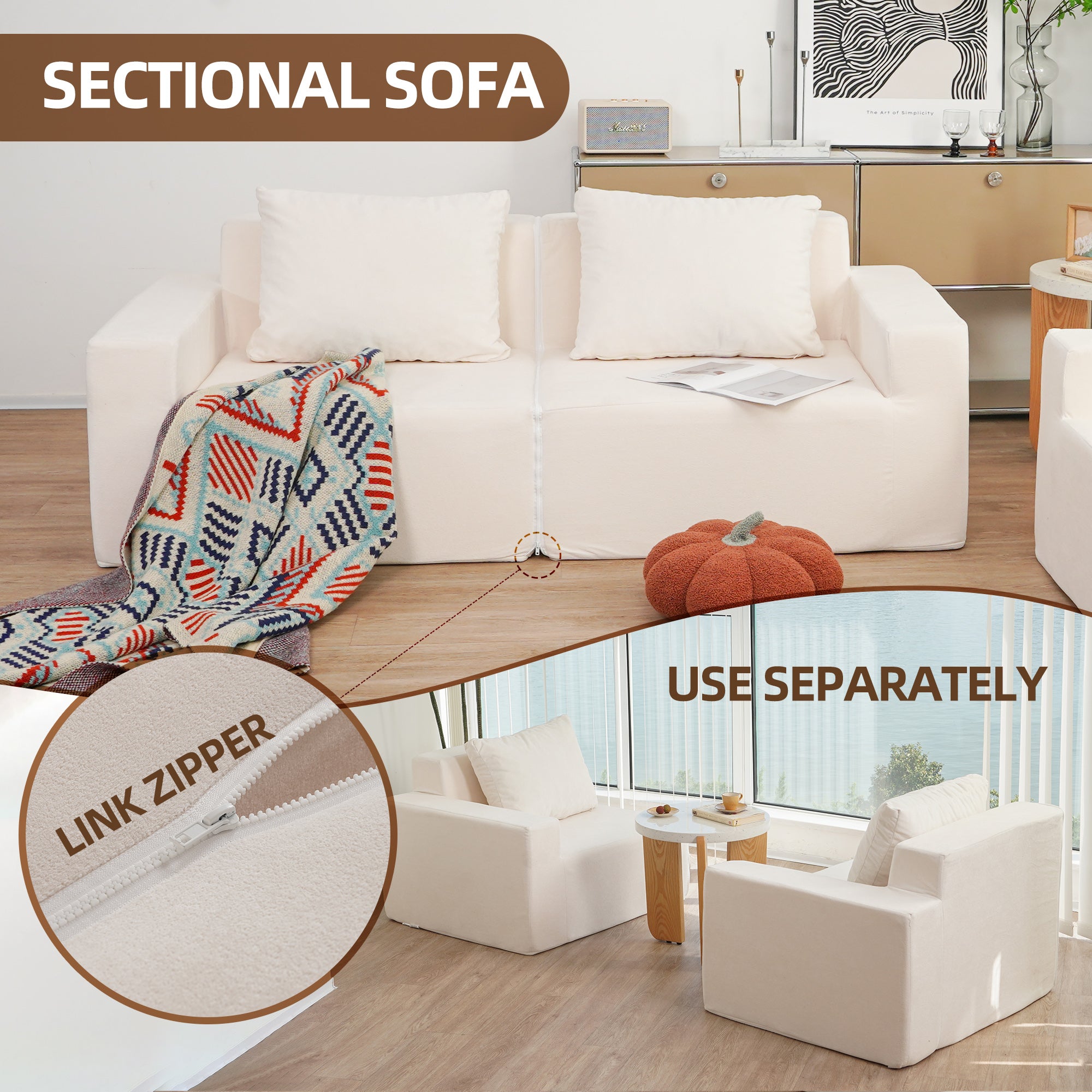 Convertible Foam Loveseat