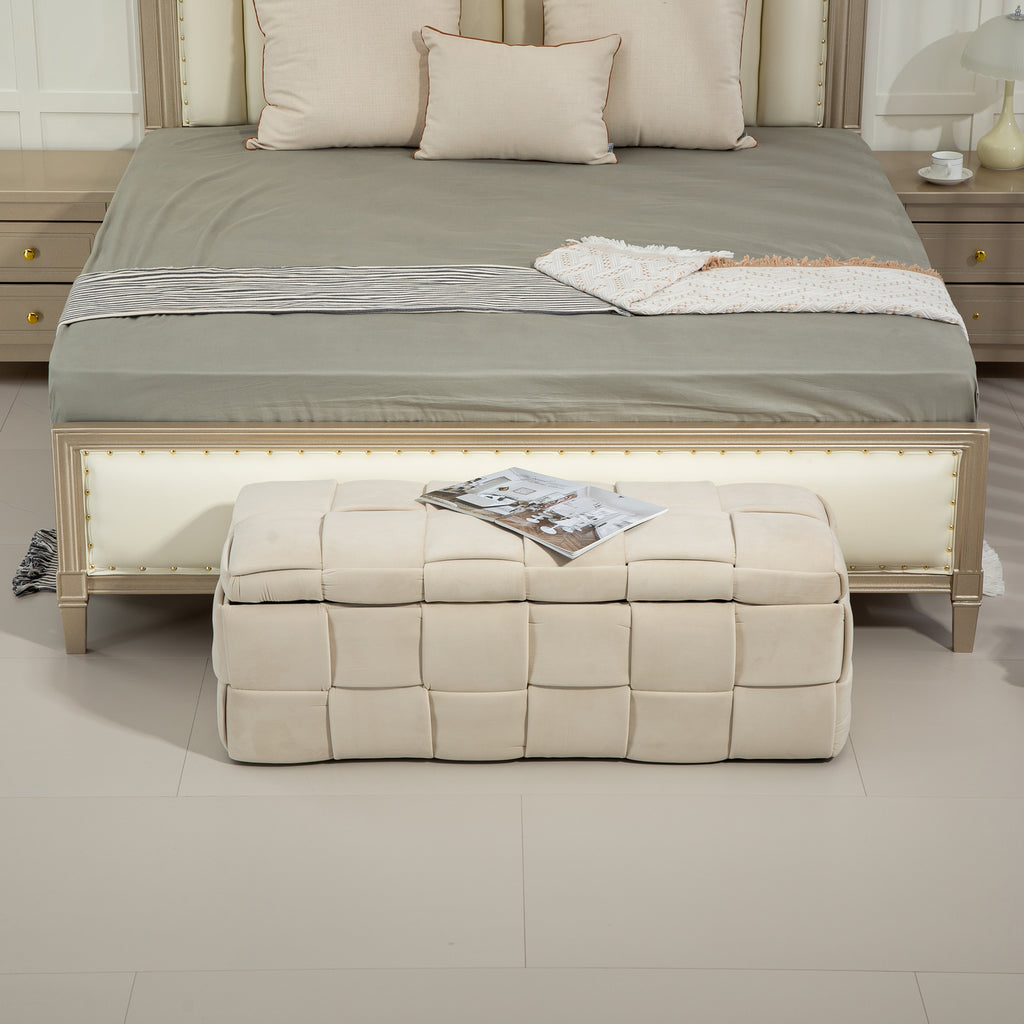 COOLMOR Ottoman chair w/ Storage (beige)