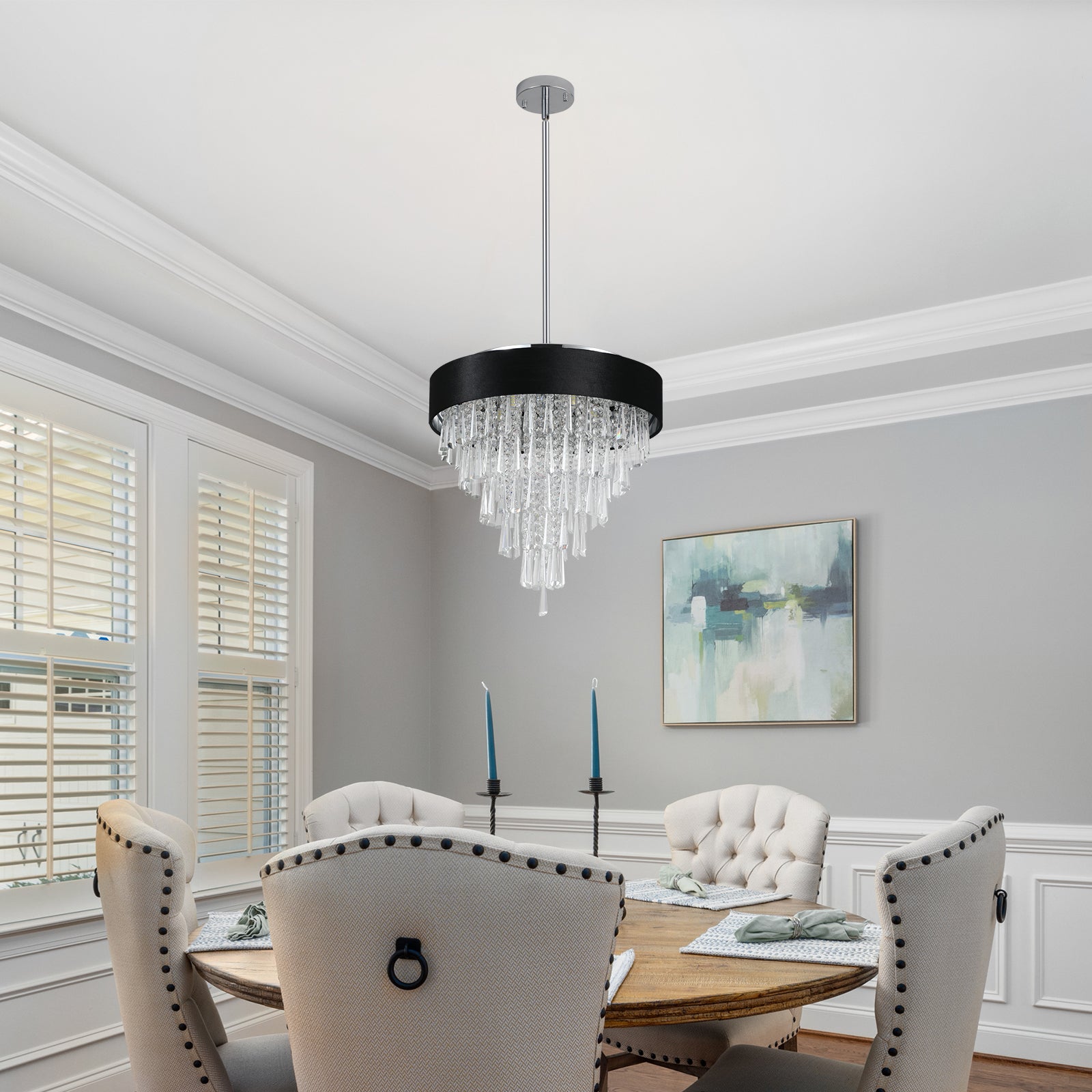 Three-Dimensional Octagonal Crystal Chandelier