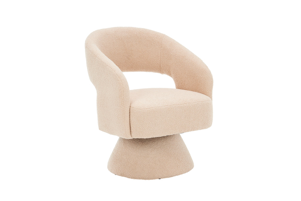 Swivel Teddy Accent Armchair (Nude)