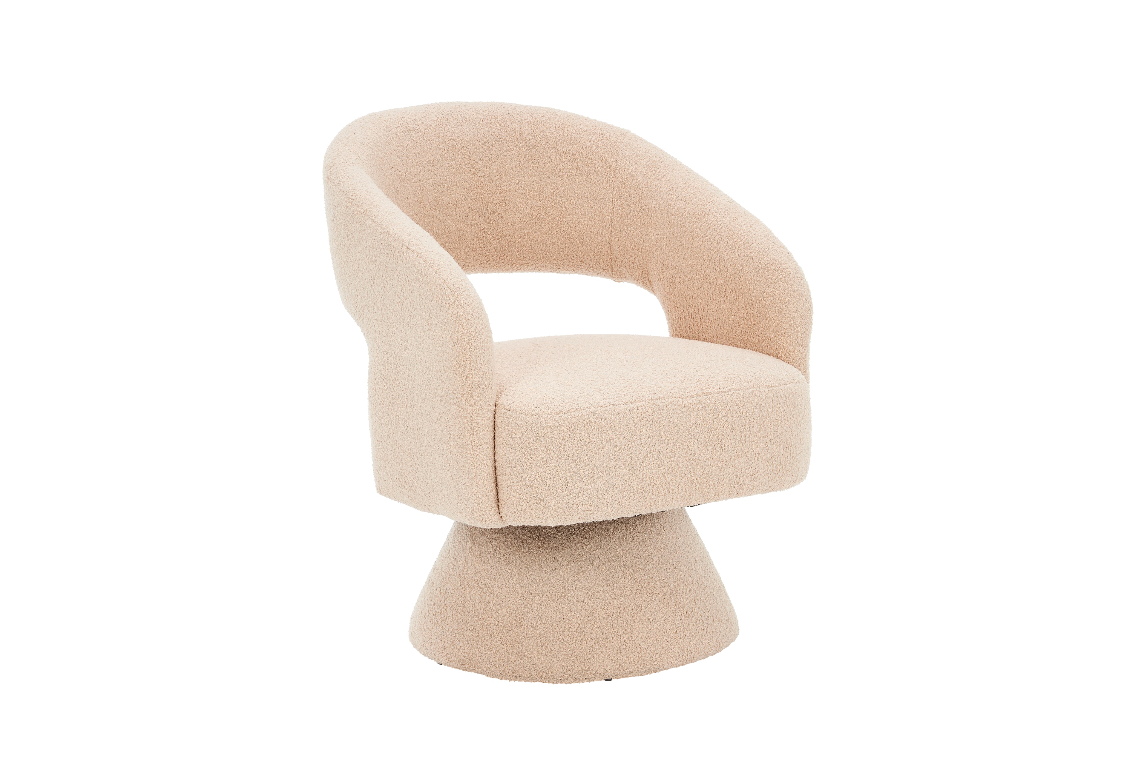 Swivel Teddy Accent Armchair (Nude)