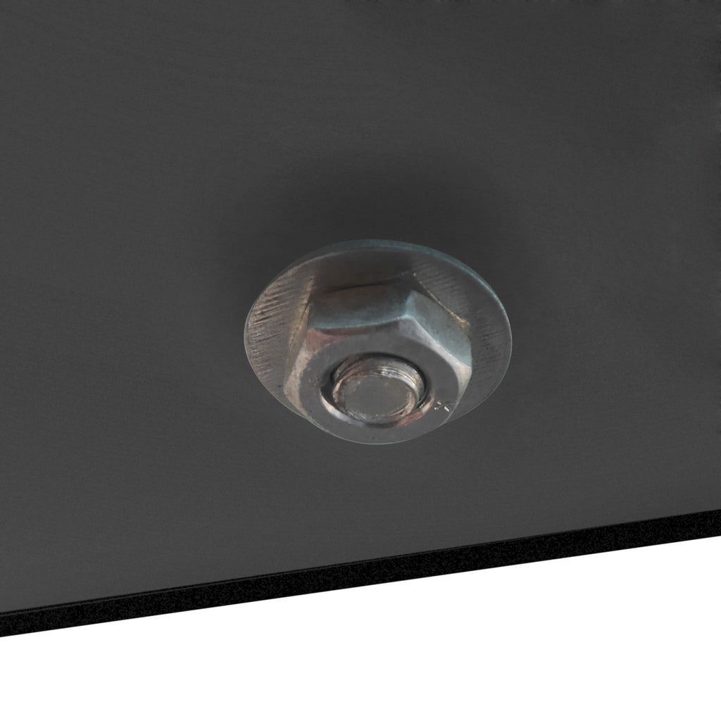 Modern 2-Layer Rectangle Black Glass Coffee Table