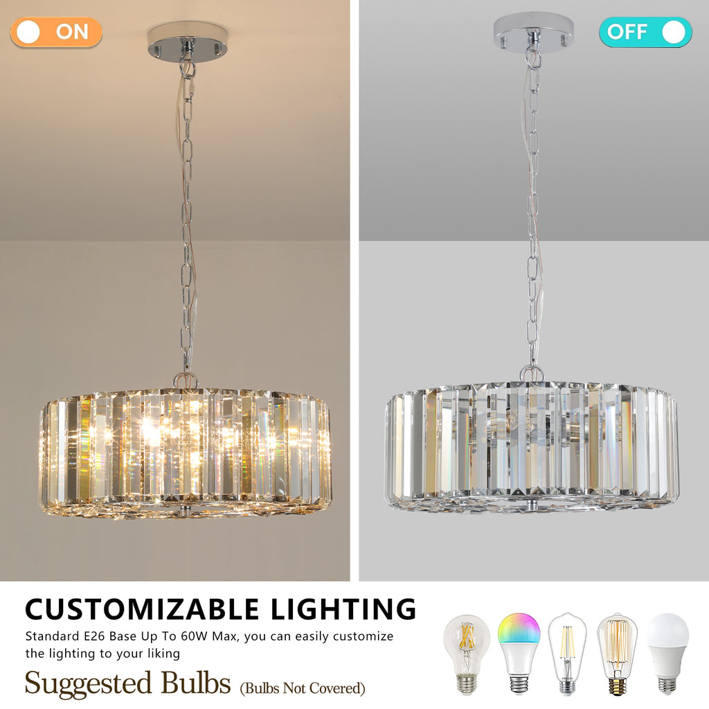 Modern Crystal Chandelier Light  Fixture (Transparent)