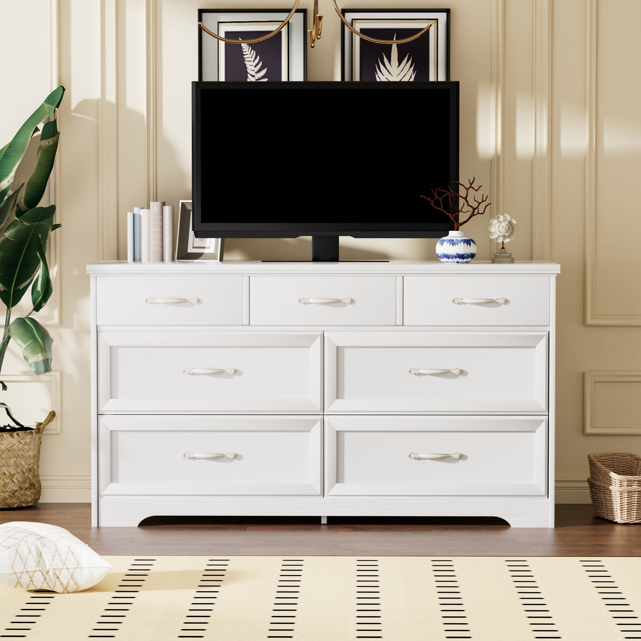 Chic 7 Drawers w/ Chest (White)