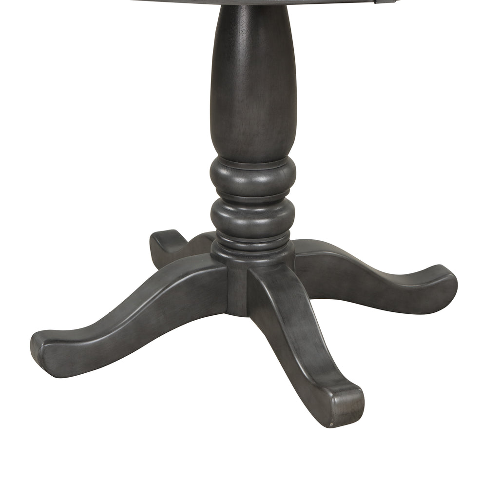 Orisfur 5 Piece Solid Wood Dining Table (Gray)