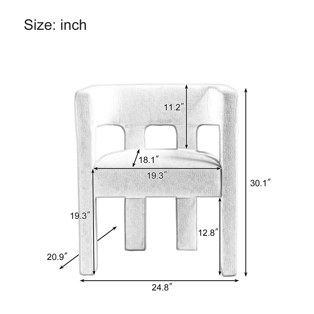Contemporary Accent Chair (Beige)