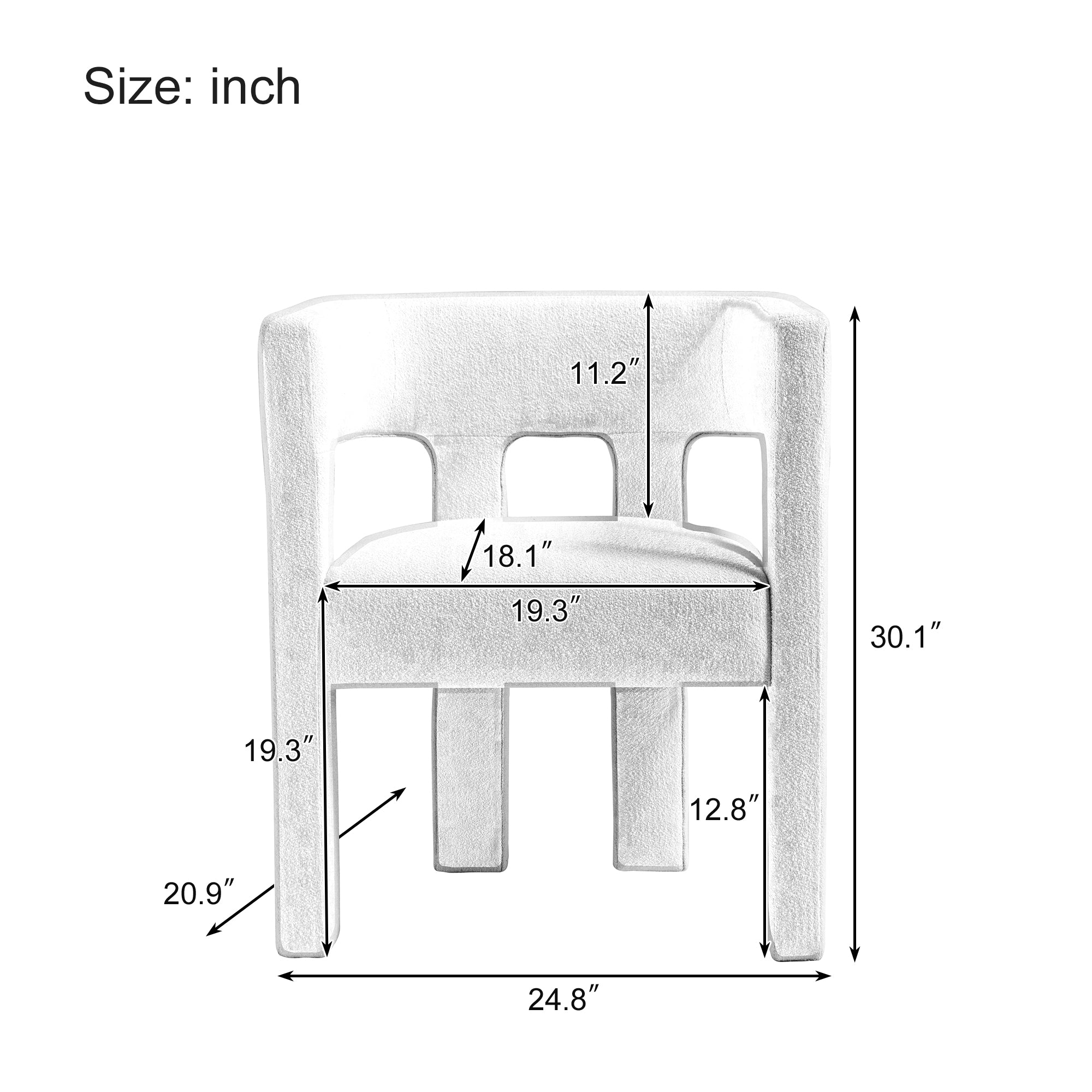 Contemporary Accent Chair (Beige)