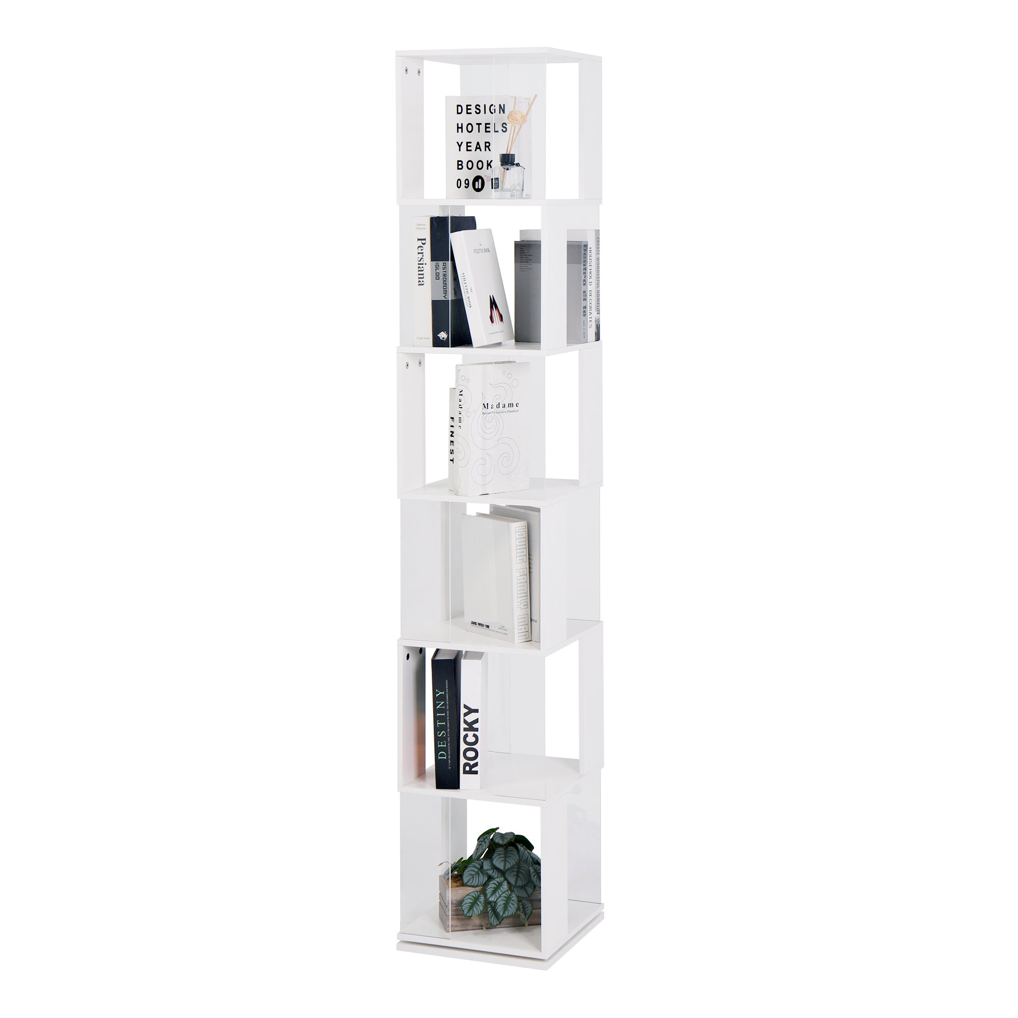 6-layer Rotating Bookshelf