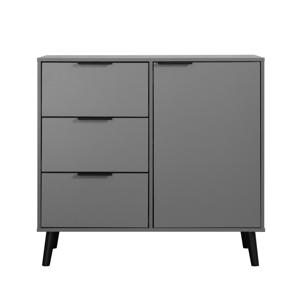 Storage cabinet with 3 drawers and adjustable shelves