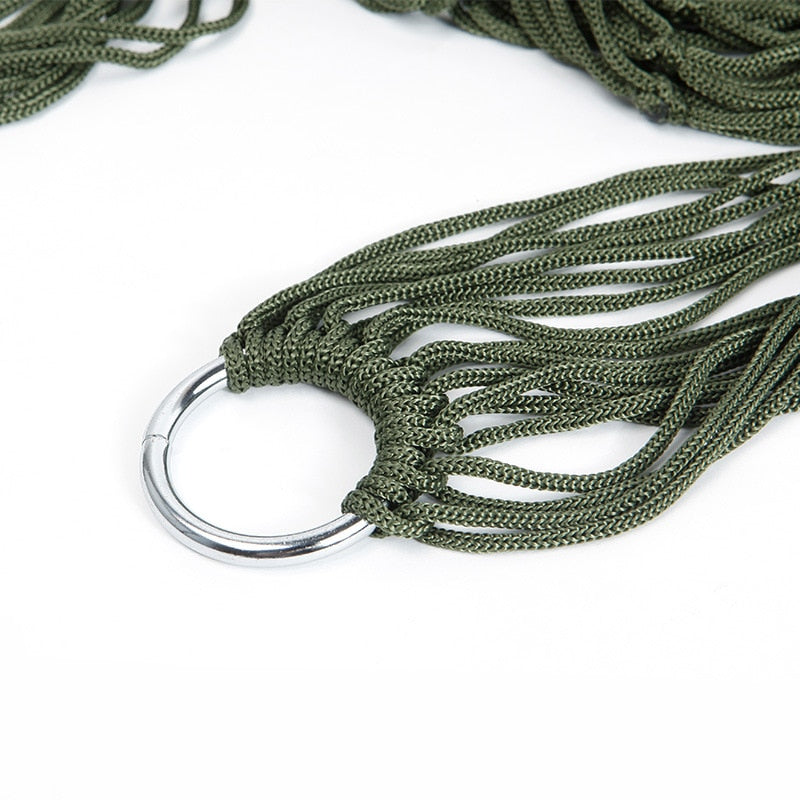 Single-Person Mesh Nylon Hammock