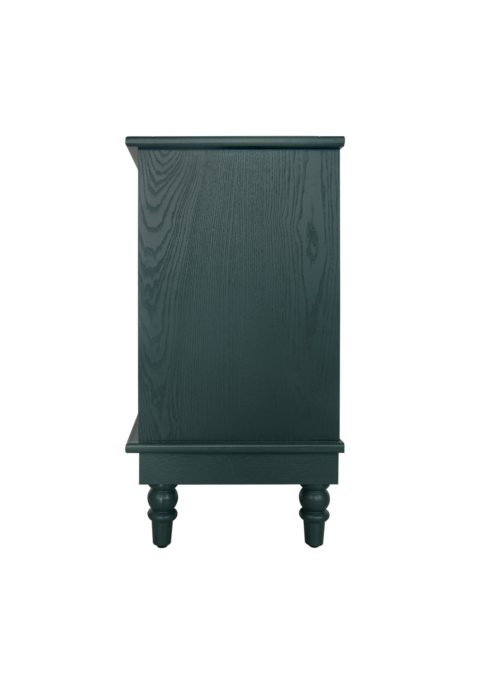 Hollow-Carved 3 Drawer Dresser Chest (Blackish Green)