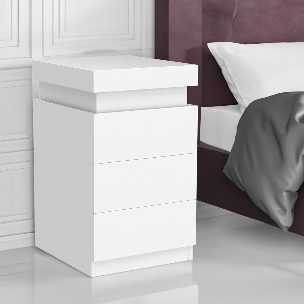 Modern Multi-Colour LED Night Table (White)