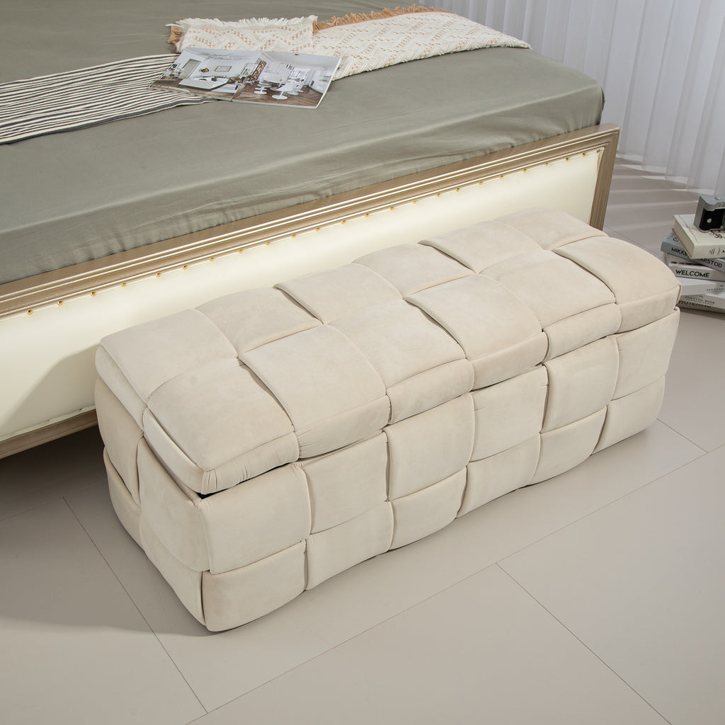 COOLMOR Ottoman chair w/ Storage (beige)